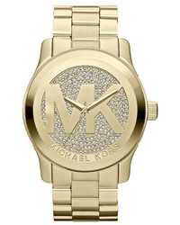 MICHAEL Michael Kors Michl Kors Runway Logo Dial Bracelet Watch 45mm
