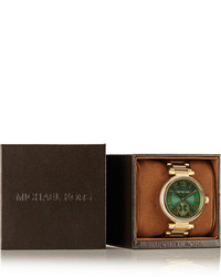 Michael Kors Michl Kors Skylar Crystal Embellished Gold Plated Watch