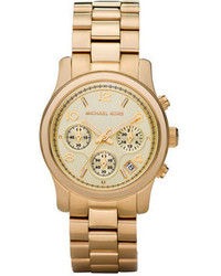 Michael Kors Michl Kors Yellow Golden Midsized Chronograph Watch