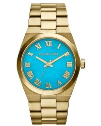 MICHAEL Michael Kors Michl Michl Kors Michl Kors Channing Turquoise Dial Bracelet Watch 38mm