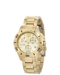 Nautica Gold Tone Chronograph Watch N21532m