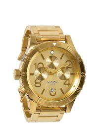 Nixon 48 20 Gold Chronograph Watch