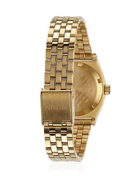 Nixon Small Time Teller Gold Finish Watch