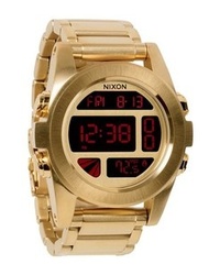 Nixon The Unit Bracelet Watch 50mm Gold
