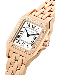 Cartier Panthre De Medium 27mm 18 Karat Pink Gold And Diamond Watch