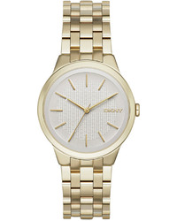 DKNY Park Slope Gold Tone Stainless Steel Bracelet Watch 36mm Ny2382