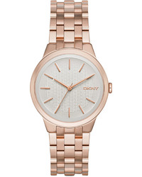 DKNY Park Slope Rose Gold Tone Stainless Steel Bracelet Watch 36mm Ny2383