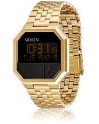 Nixon Re Run Digital Watch Gold
