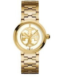 Tory Burch Reva Goldtone Stainless Steel Bracelet Watch