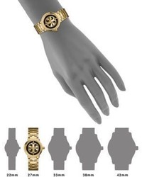 Tory Burch Reva Goldtone Stainless Steel Bracelet Watchblack