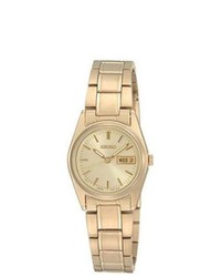 Seiko Gold Tone Ladies Bracelet Watch Sxa122