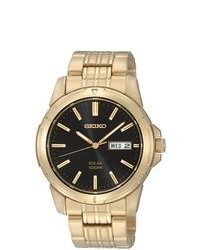 Seiko Gold Tone Solar Powered Watch