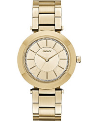 DKNY Stanhope Gold Tone Stainless Steel Bracelet Watch 36mm Ny2286