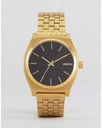 Nixon Time Teller Bracelet Watch In Gold
