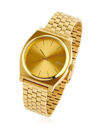 Nixon Time Teller Gold Finish Dial Watch