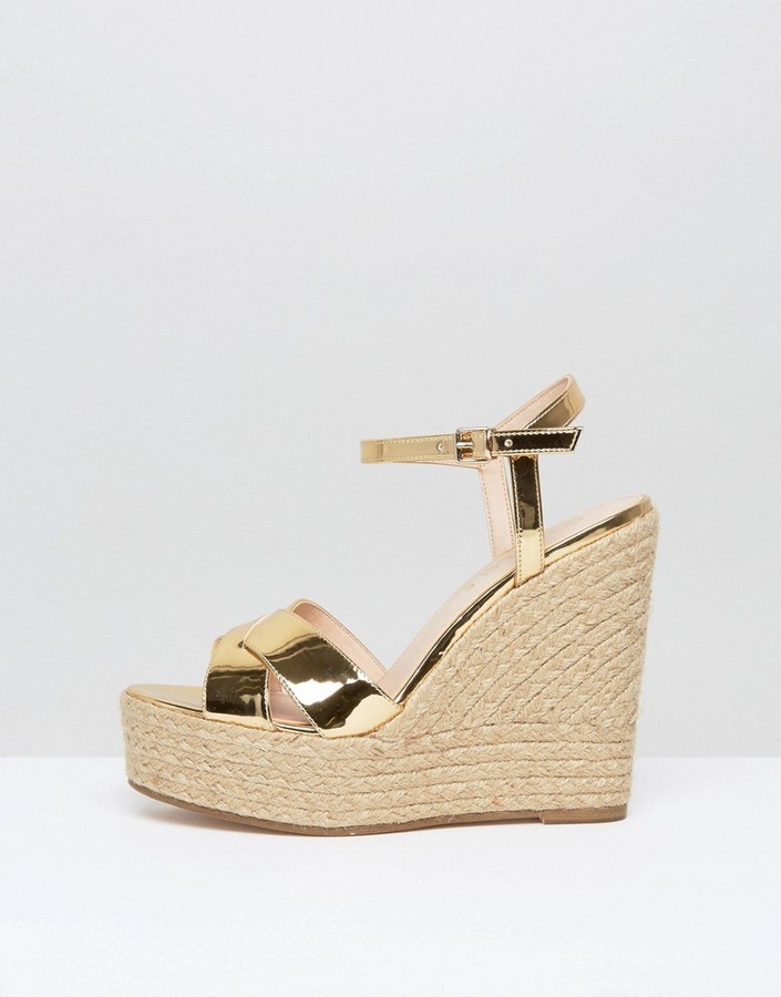 office gold espadrilles