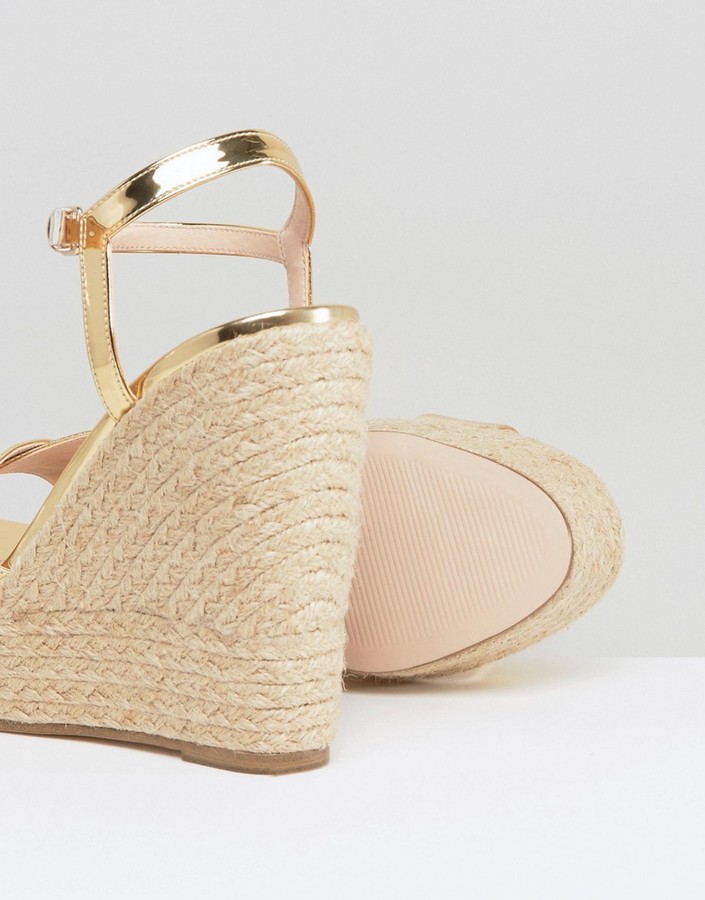 office gold espadrilles