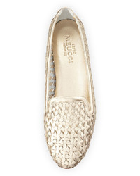 Sesto Meucci Neya Woven Leather Loafer Gold