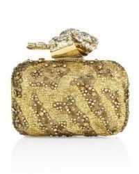 Jimmy Choo Woven Crystal Embroidered Clutch