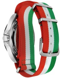 Forzieri Amerigo Multicolor Fabric Strap Date Watch