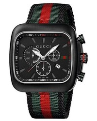 Gucci Coup Chronograph Nylon Strap Watch 44mm