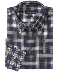 Modelcurrentbrandname Scott Barber James Fancy Plaid Sport Shirt Cotton Twill Long Sleeve