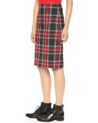 BB Dakota Lyla Tartan Plaid Pencil Skirt