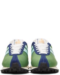 Lanvin Green Blue Mesh Bumpr Sneakers