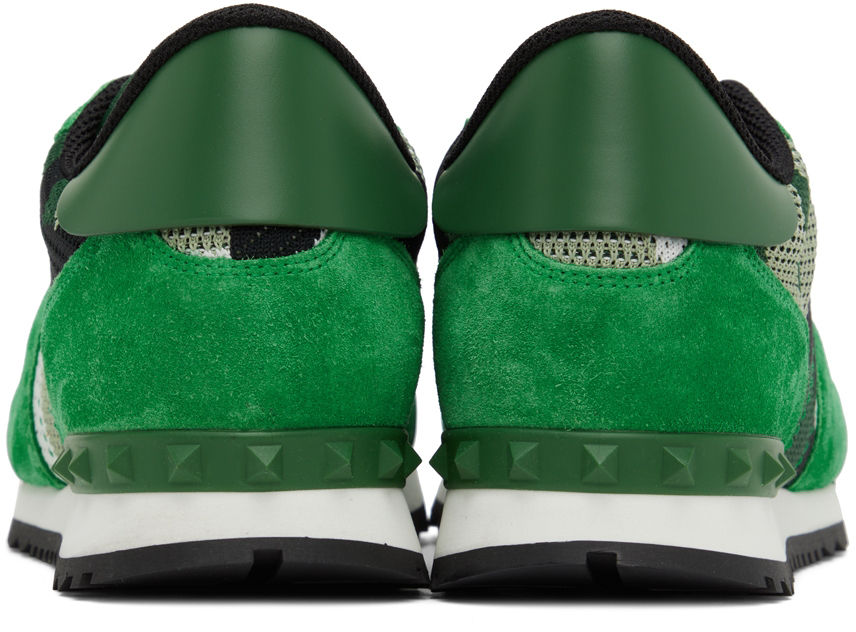 Valentino Garavani Green Rockrunner Sneakers, $690 | SSENSE | Lookastic