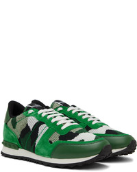 Valentino Garavani Green Rockrunner Sneakers