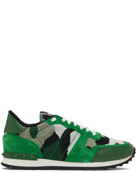 Valentino Garavani Green Rockrunner Sneakers