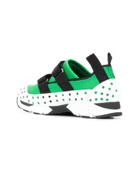 Marni Perforated Touch Strap Sneakers