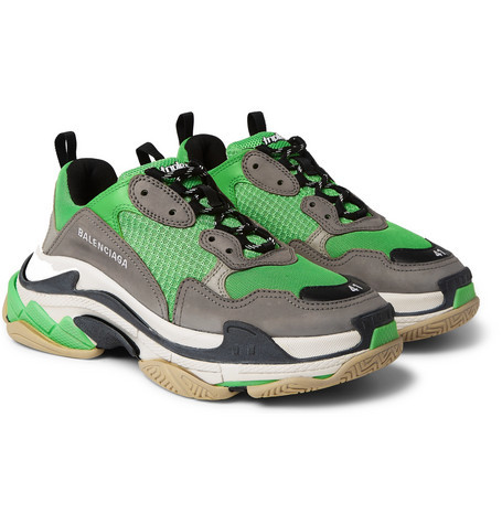 balenciaga olive green sneakers