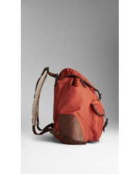 Burberry Leather Trim Backpack