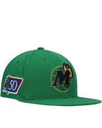 Mitchell & Ness Green Dallas Mavericks 50th Anniversary Snapback Hat
