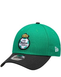 New Era Greenblack Santos Laguna International Club Team 9forty Adjustable Snapback Hat