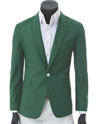 Easy One Button Trim Fit Solid Color Formal Suit Blazer 2xl