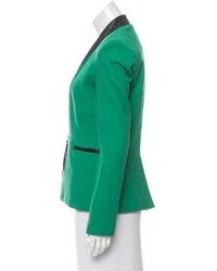 Sea Structured Leather Accented Blazer