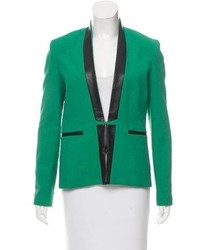 Sea Structured Leather Accented Blazer