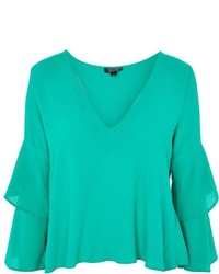 Topshop Double Sleeve Layer Top