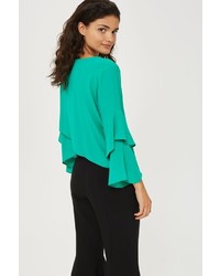 Topshop Double Sleeve Layer Top