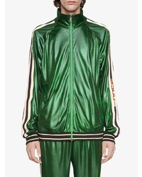 Gucci Oversize Laminated Jersey Jacket