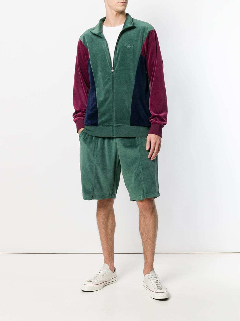 Stussy Velour Panel Track Jacket, $182 | farfetch.com | Lookastic