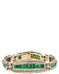 18k Emerald Diamond Tennis Bracelet
