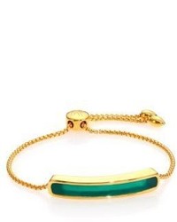 Monica Vinader Baja Green Onyx Chain Bracelet