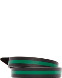 DSQUARED2 Black Green Leather Wrap Bracelet