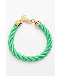kate spade new york Learn The Ropes Cord Bracelet Bud Green Gold