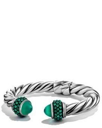 David Yurman Oestra Bracelet With Green Onyx