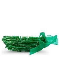 VistaBella Green Multicolor Beads Strand Stretch Bracelet