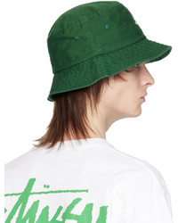 Stussy Green Big Stock Bucket Hat